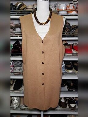 Liz Claiborne Tan Sweater Vest